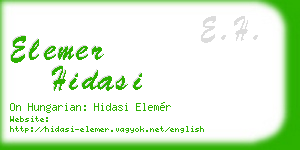 elemer hidasi business card